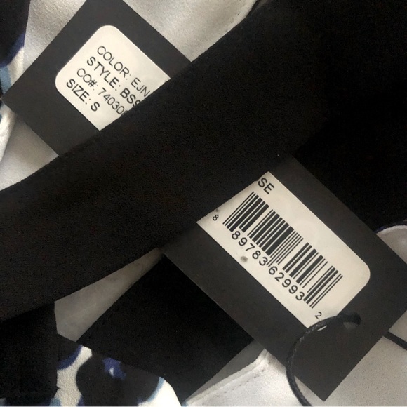 LE GALI Alyssa Sleeveless Layered Animal Print Tie Back Blouse, S NWT - Picture 8 of 10